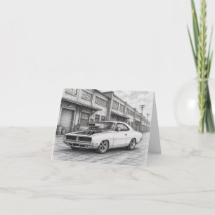 Agradecimiento Tarjeta de felicitación de Muscle Car americano