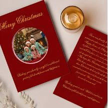 Tarjeta de Felicitación de Navidad Multicolor con