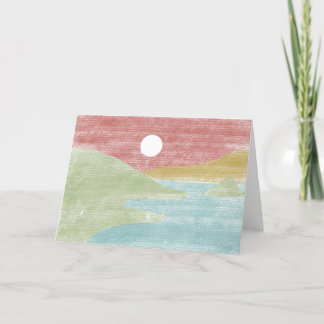 Agradecimiento Tarjeta de felicitación de paisaje minimalista dib