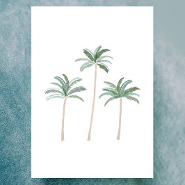 Agradecimiento Tarjeta de felicitación de palmeras de playa