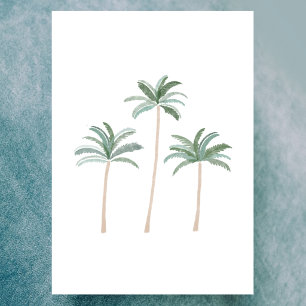 Agradecimiento Tarjeta de felicitación de palmeras de playa