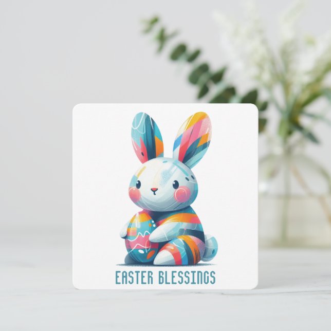 Agradecimiento Tarjeta de felicitación de Pascua (Anverso de pie)