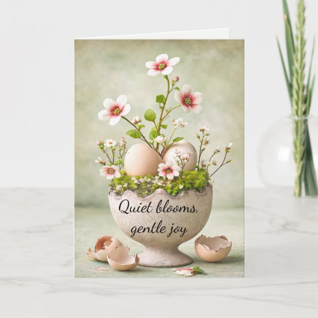 Agradecimiento Tarjeta de Felicitación de Pascua Floral Mínima de (Anverso)