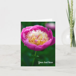 Agradecimiento Tarjeta de felicitación de peonía rosa
