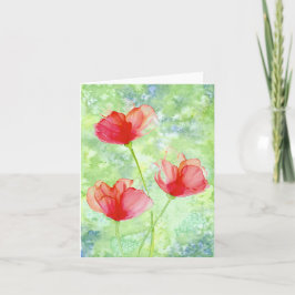 Agradecimiento Tarjeta de felicitación de Poppies