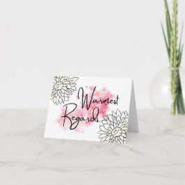 Agradecimiento Tarjeta de felicitación de Regalo más cálida