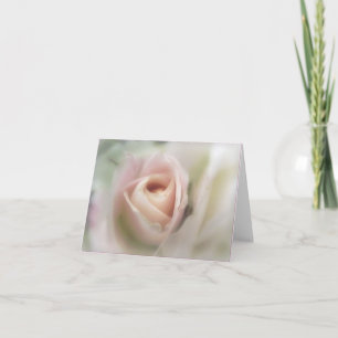 Agradecimiento Tarjeta de felicitación de rosa rosa suave