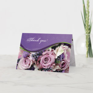 Agradecimiento Tarjeta de felicitación de rosa y lavanda personal