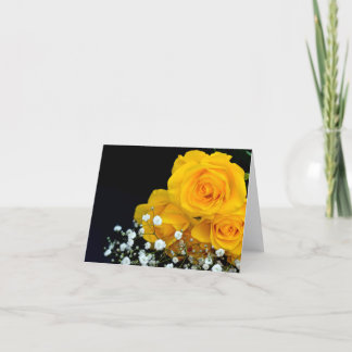 Agradecimiento Tarjeta de felicitación de rosas amarillas