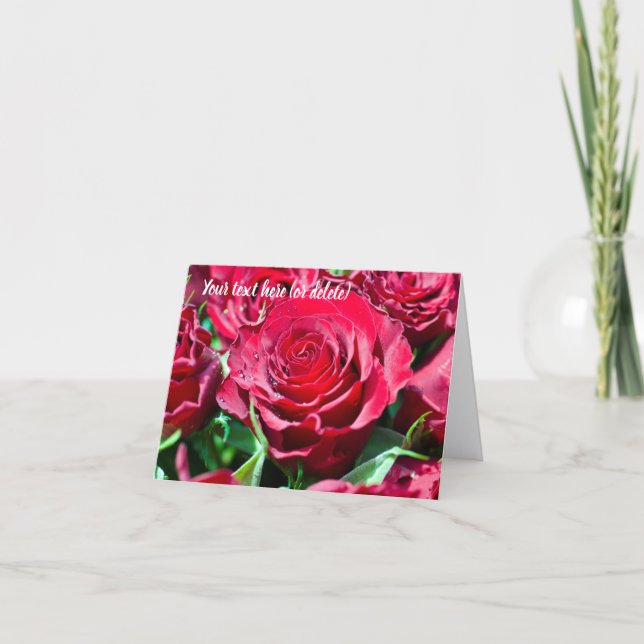 Agradecimiento Tarjeta de felicitación de rosas rojas (Anverso)