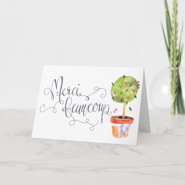 Agradecimiento Tarjeta de felicitación de Topiary Topiary de Merc (Anverso)