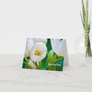 Agradecimiento Tarjeta de felicitación de tulipán blanco