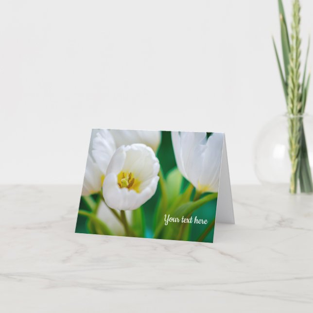 Agradecimiento Tarjeta de felicitación de tulipán blanco (Anverso)