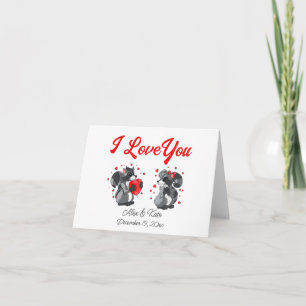 Agradecimiento Tarjeta de felicitación de Valentines Raccoon