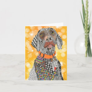 Agradecimiento Tarjeta de felicitación de Weimaraner, fina y colo