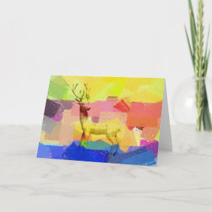 Agradecimiento Tarjeta de felicitación Deer Watercolor