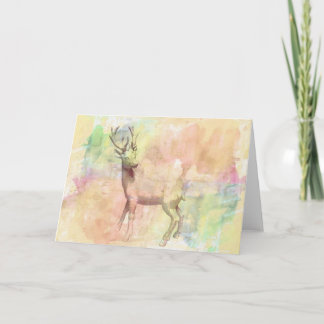 Agradecimiento Tarjeta de felicitación Deer Watercolor