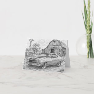 Agradecimiento Tarjeta de felicitación del Chevelle 71