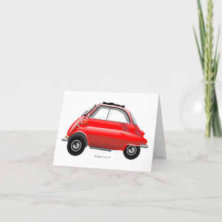 Agradecimiento Tarjeta de felicitación del coche de la burbuja de