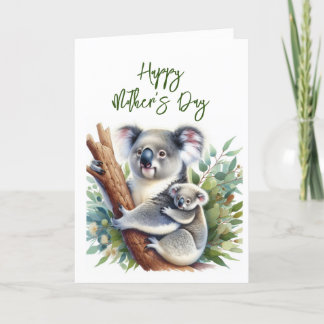 Agradecimiento Tarjeta de felicitación del Día de la Madre Koala