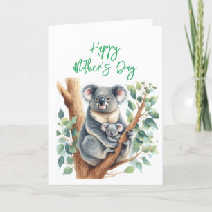 Agradecimiento Tarjeta de felicitación del Día de la Madre Koala