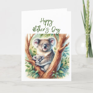 Agradecimiento Tarjeta de felicitación del koala del día de la ma
