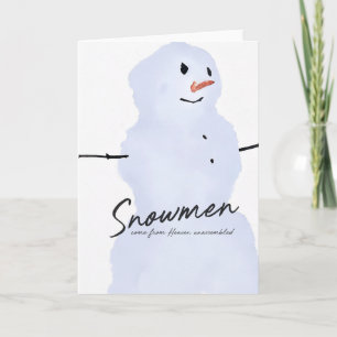 Agradecimiento Tarjeta de felicitación del MUÑECO DE NIEVE simple