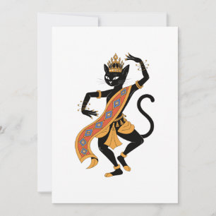 Agradecimiento Tarjeta de Felicitación del Rey Gato Bailarín
