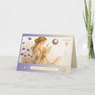 Agradecimiento Tarjeta de felicitación del zodíaco Virgo Art Nouv