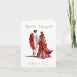 Agradecimiento Tarjeta de felicitación Desi Boda