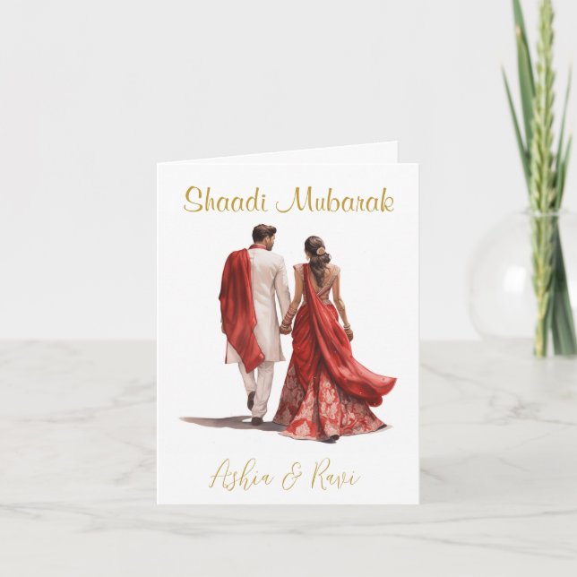 Agradecimiento Tarjeta de felicitación Desi Boda (Anverso)