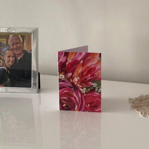 Agradecimiento Tarjeta de felicitación en blanco con arte origina