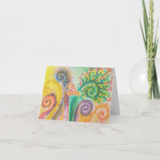Agradecimiento Tarjeta de felicitación en blanco con diseño de pá