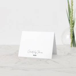 Agradecimiento Tarjeta de felicitación en blanco con flor de Hibi
