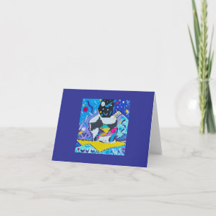 Agradecimiento Tarjeta de felicitación en blanco con Schnauzer