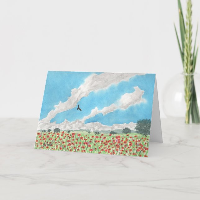 Agradecimiento tarjeta de felicitación en blanco de flores Indian (Anverso)