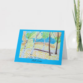 Agradecimiento Tarjeta de felicitación en blanco de la escena de 