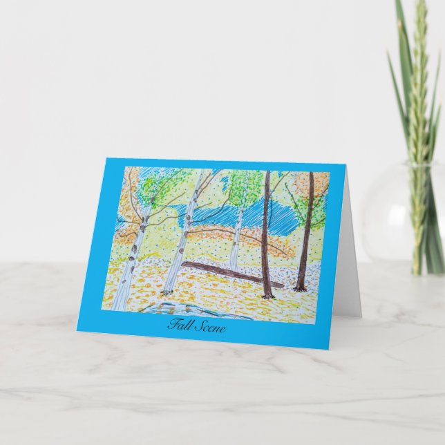 Agradecimiento Tarjeta de felicitación en blanco de la escena de  (Anverso)