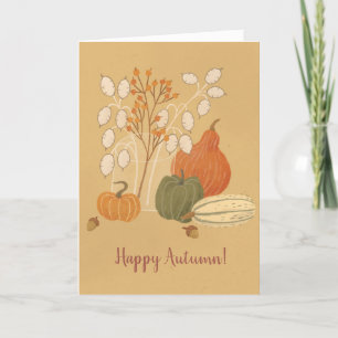 Agradecimiento Tarjeta de felicitación feliz de otoño