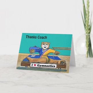 Agradecimiento Tarjeta de felicitación femenina del gimnasta para