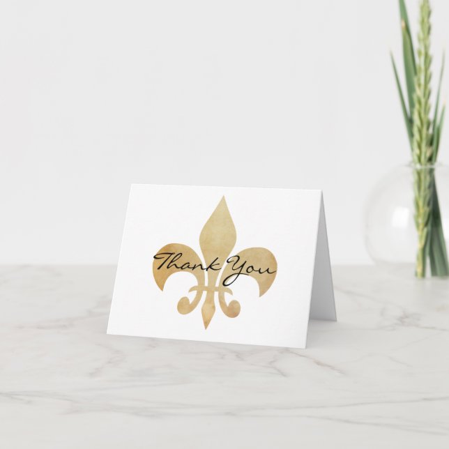 Agradecimiento Tarjeta de felicitación Fleur de Lis (Anverso)