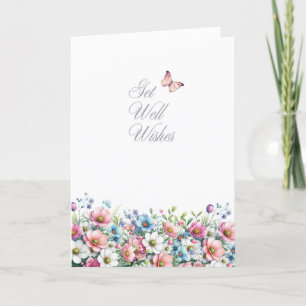Agradecimiento Tarjeta de Felicitación Floral para Recuperarse