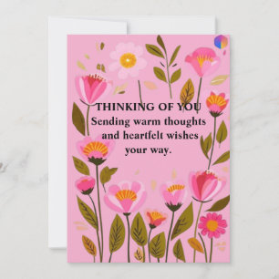 Agradecimiento Tarjeta de felicitación floral Pensando en Ti   Ro