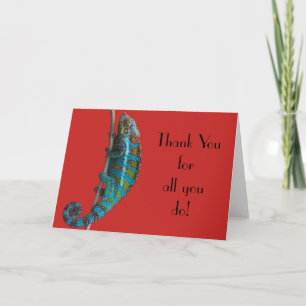 Agradecimiento Tarjeta de felicitación "GRACIAS" de Blue Lizard