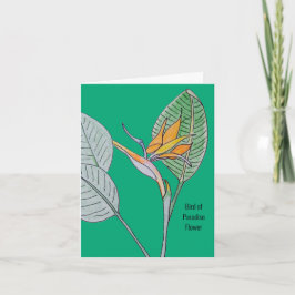 Agradecimiento Tarjeta de felicitación Green Blank de Ave Flower 