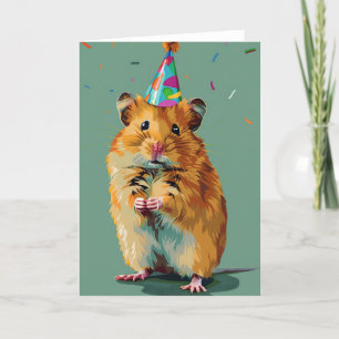Agradecimiento Tarjeta de felicitación Hamster Birthday Party