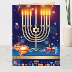 Agradecimiento Tarjeta de felicitación hermosa de Menorah del oro