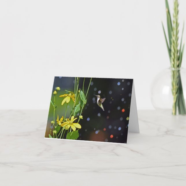 Agradecimiento Tarjeta de felicitación Hummingbird Blank (Anverso)