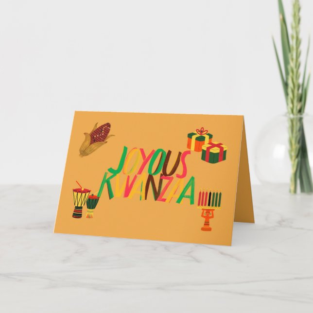 Agradecimiento Tarjeta de felicitación Kwanzaa (Anverso)