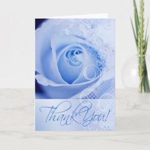 Agradecimiento Tarjeta de felicitación Lace Rosa (azul)